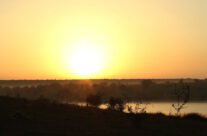 Sunrise in lake Gepiu