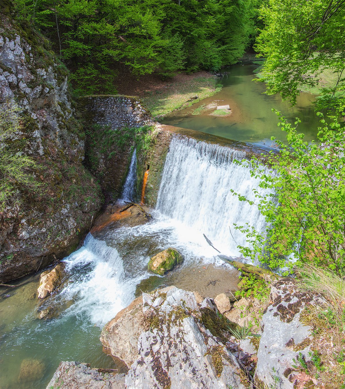Beautiful waterfall on the Lazuri gorge